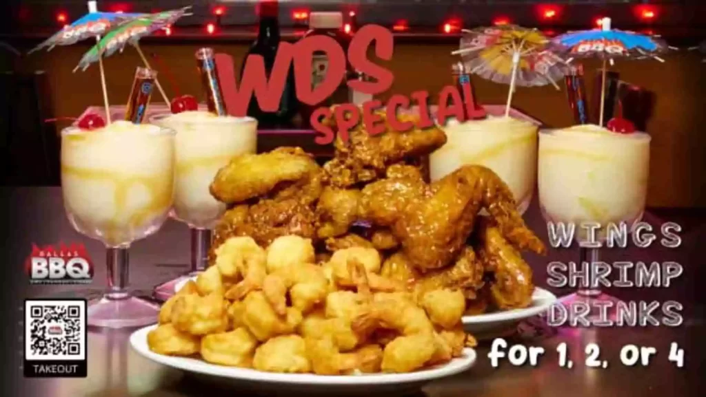 Wings, Shrimp & Drinks for 1