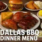 Dallas BBQ Dinner Menu Dinner
